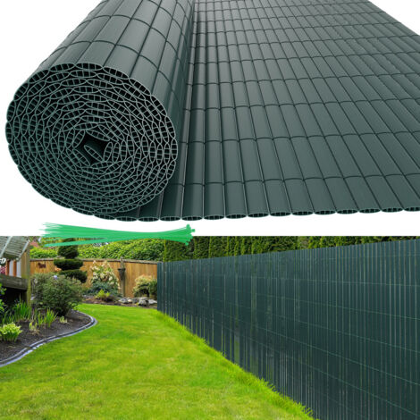 Hengda Canisse PVC, Brise Vue pour Jardin, Balcon et Terrasse, Occultant Cloture, Résistant aux Intempéries, Intimité,avec Serre-Câbles
