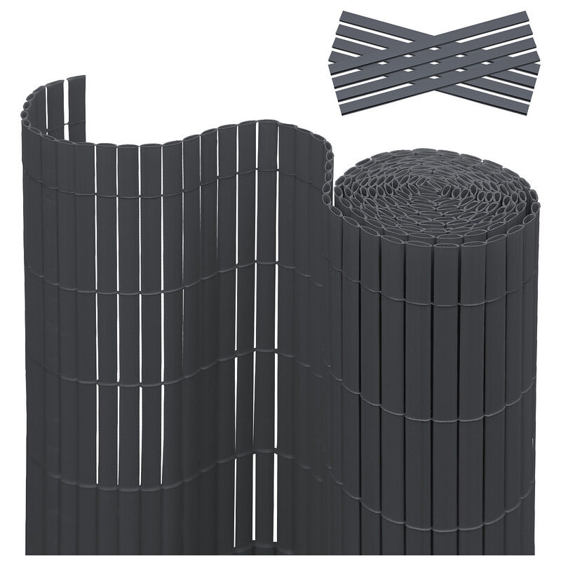 Canisse pvc double face.PVC Brise Vue pour Jardin. Balcon et Terrasse. Résistant. Intimité. avec Surface Texturée. 90 x 400 cm - Hengda