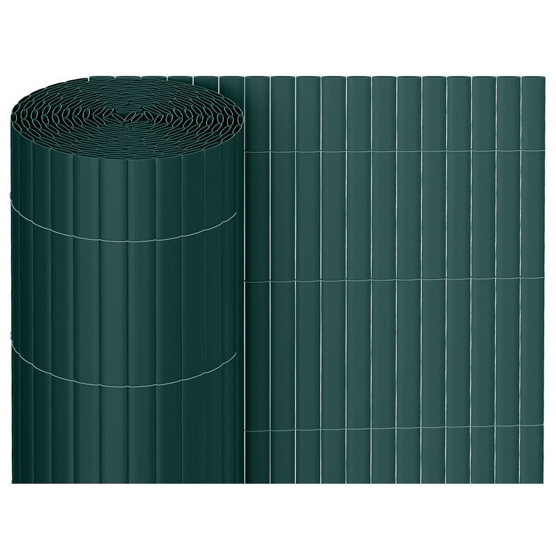 Hengda - Canisse pvc para el jardín Balcón o terraza Doble cara Valla cortaviento para balcón Valla oculta Verde 80 x 300cm