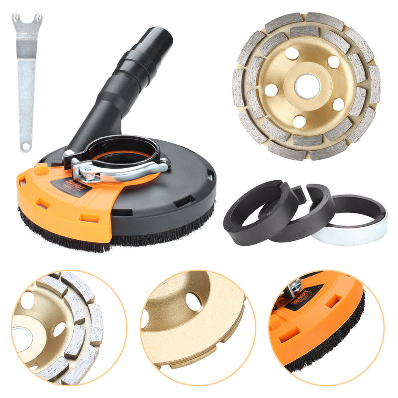 Hengda - Capot d aspiration pour meuleuse d angle convient pour Bosch. Makita.etc. 80% des grandes marques de meuleuses d'angle 125 mm/5inch