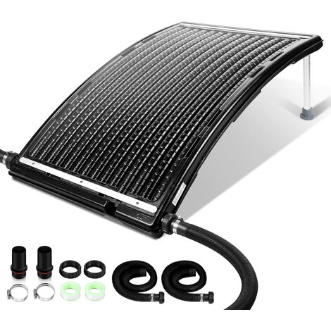 Hengda Capteur solaire chauffage solaire de piscine chauffage système solaire eau chaude douche de jardin 110 x 69 x 14 cm pour piscine - anthracite