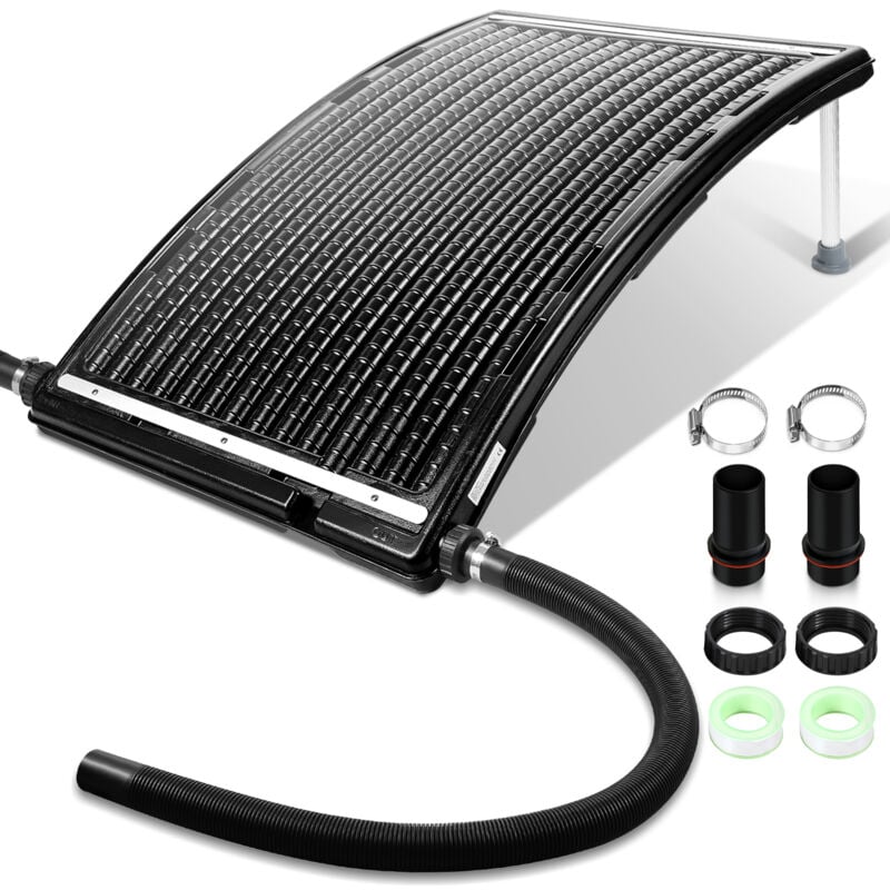 Einfeben Capteur solaire chauffage solaire de piscine chauffage système solaire eau chaude douche de jardin 110 x 69 x 14 cm pour piscine anthracite