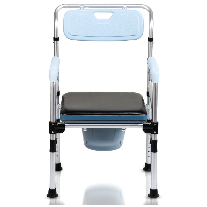 hengda - chaise percée chaise de toilette tabouret de douche & sièges chaise stable aide à la toilette chaise de nuit réglable chaise roulante