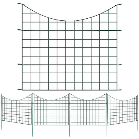 Hengda Clôture d'étang Clôture de jardin Set de 11 pièces Garden Clôture de protection d'étang 5x Clôture