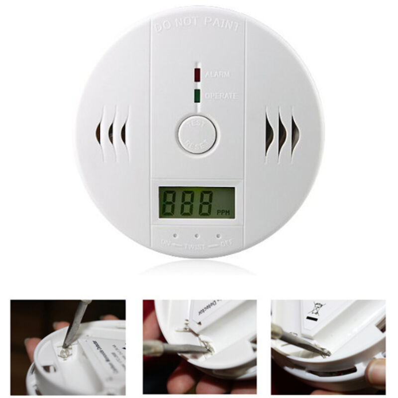 Hengda CO Monoxyde de carbone 2 pcs Détecteur de monoxyde de carbone installation Monoxyde de carbone