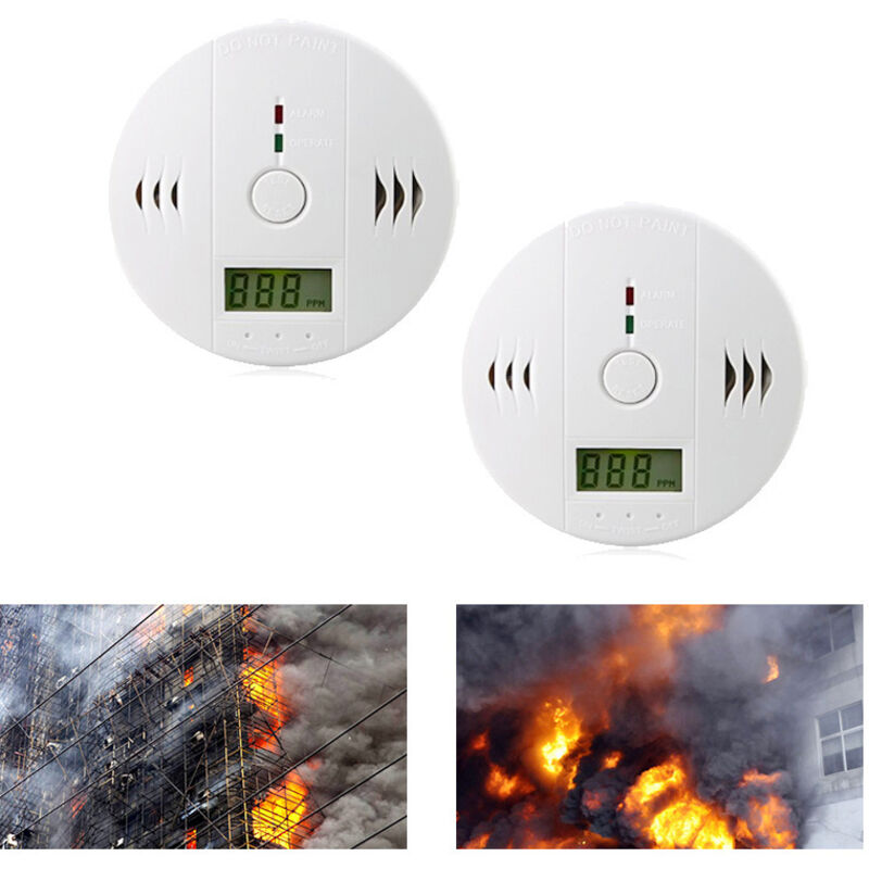 Co Monoxyde de carbone 2pcs Détecteur de monoxyde de carbone installation Monoxyde de carbone - Hengda