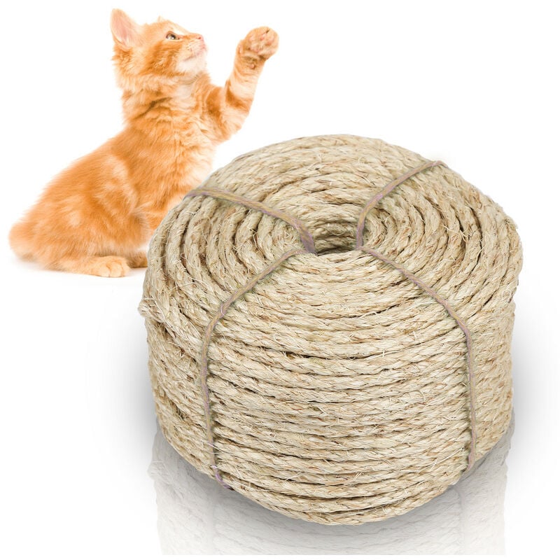 Image of Corda di sisal guinzaglio albero del gatto corda naturale gatto scala albero del gatto diverso. Lunghezze 10000x0.8CM - Hengda