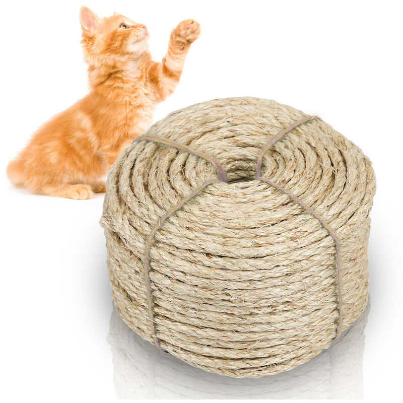 Image of Corda di sisal naturale giocattoli in sisal tiragraffi per gatti protezione per gatti materiali per artigli per gatti 100000mmx8mm - Hengda