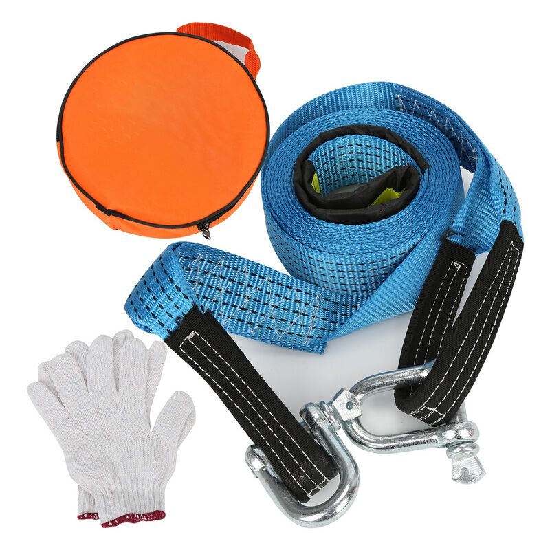 Hengda - Corde de Remorquage 8T Résistance Rupture Kit de Sangle de Remorquage avec Manille Sangle de Traction pour Auto. suv