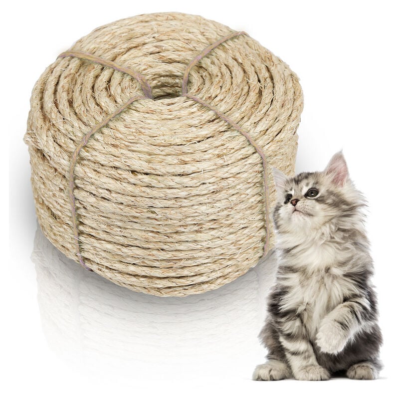 Corde en sisal Corde d'arbre à chat naturelle Échelle de chat Arbre à chat Différentes longueurs. longueur 3000x0.8CM - Hengda