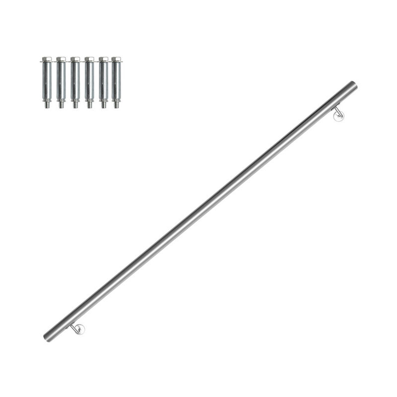 Corrimano in acciaio inox 180 cm appoggiamano a