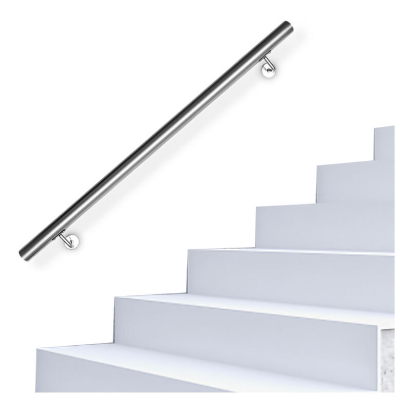 Corrimano in acciaio inox 110 cm appoggiamano a