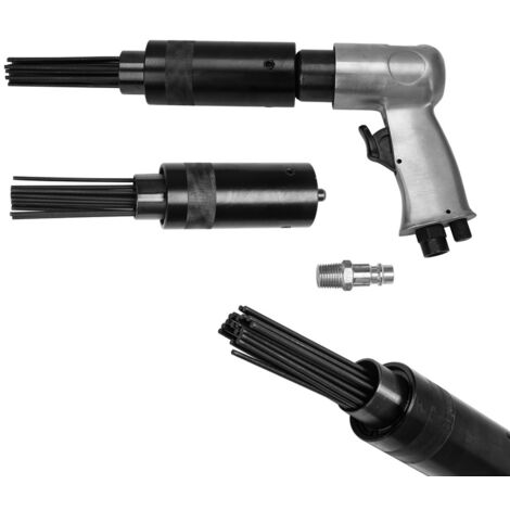 Bituxx Pistolet à aiguille à air comprimé 4000 tr/min + 2 têtes d'aiguille  avec 19 aiguilles de 3 mm de diamètre (dérouilleur à ongles + 2 têtes d' aiguille) : : Bricolage