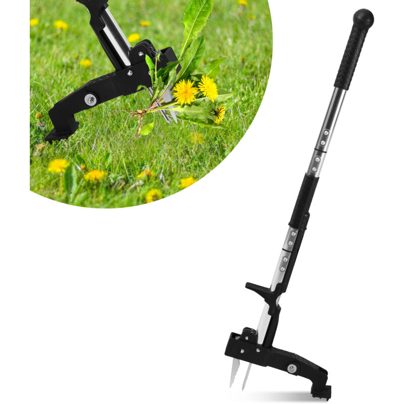Hengda Desherbeur Manuel Stand Up Weed Puller Outil D'élimination des Racines des Mauvaises Herbes,avec pédale 100cm