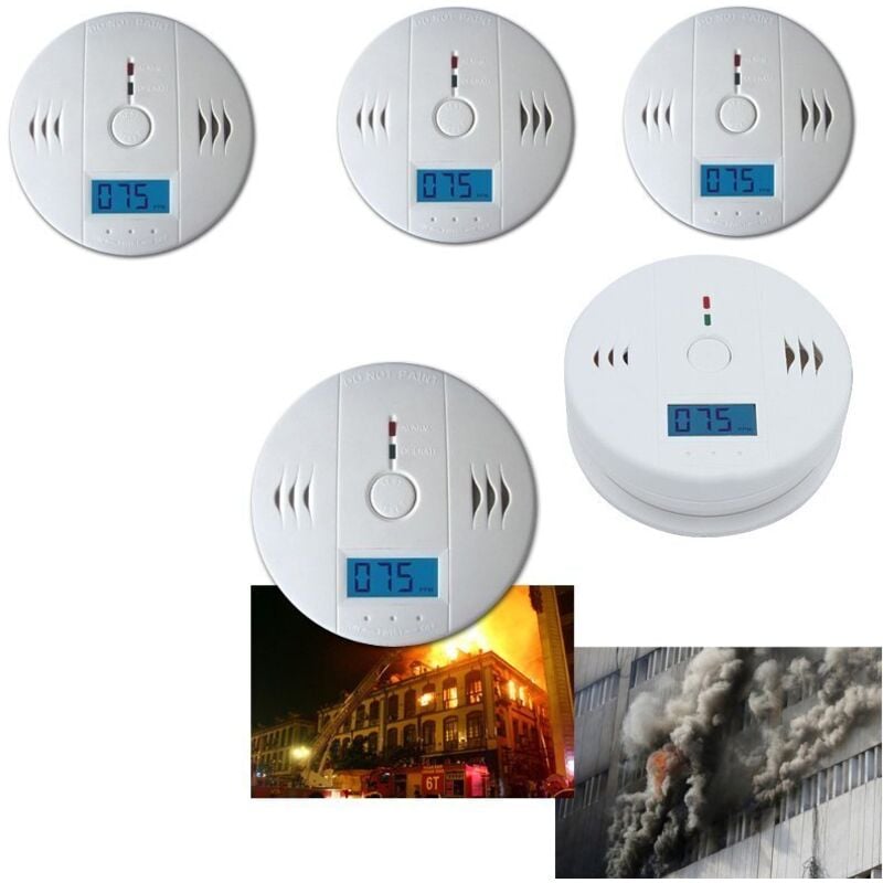 Hengda - swanew 5x Détecteurs de fumée Alarme Incendie Intelligente Conforme à la Norme européenne