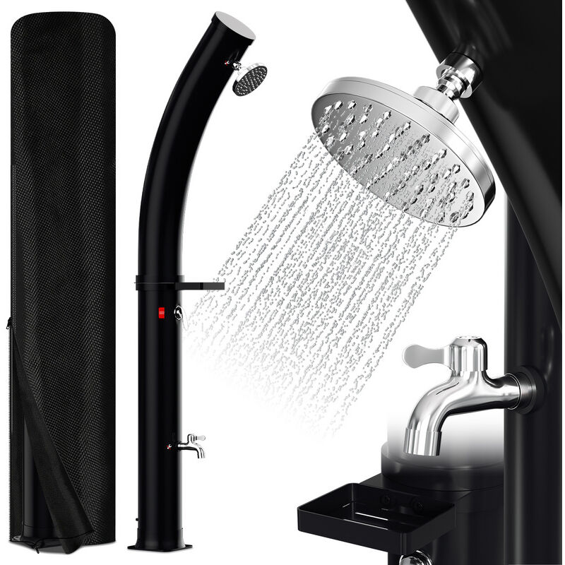 Douche solaire piscine avec design incurvé, 35L et housse de protection pour le jardin - Hengda