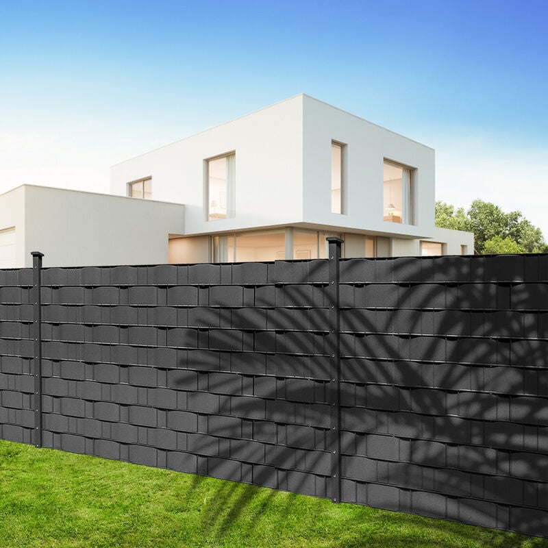 Cran d'intimité de jardin Film Clôture à barreaux en anti-vent Film de clôture pvc 35x0,19m anthracite - anthracite - Hengda