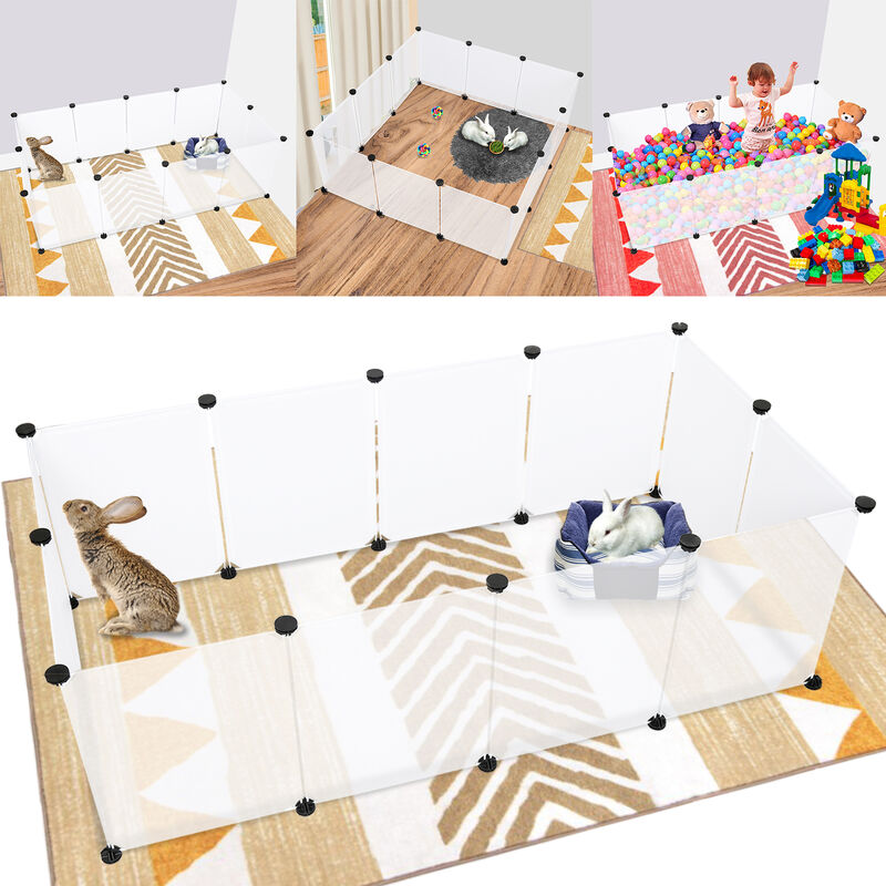 Hengda Enclos extérieur bricolage parc rongeur lapin chiot courir clapier hamster