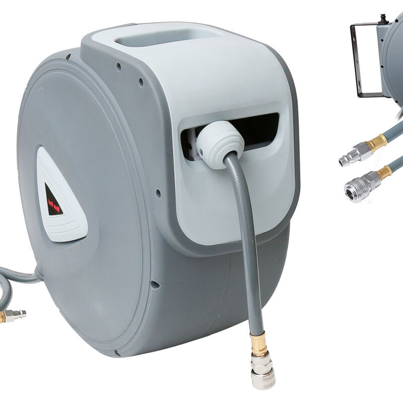 Enrouleur automatique de tuyau d'air 3/8 30+2 m Dévidoir automatique à fixation - Hengda