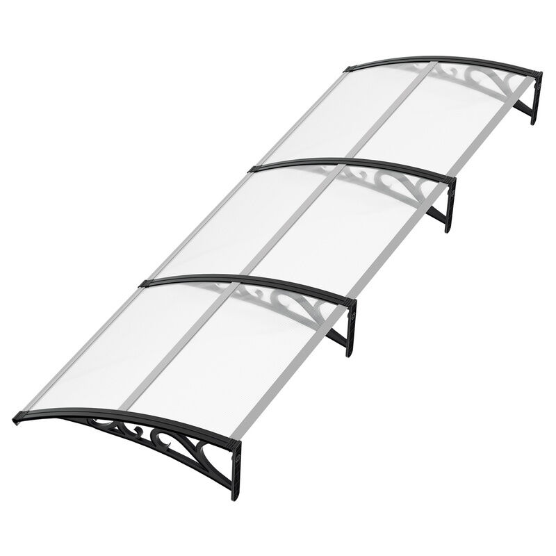 100 x 300 cm Auvent pour porte Auvent de porte entrée marquise de terrasse - Hengda