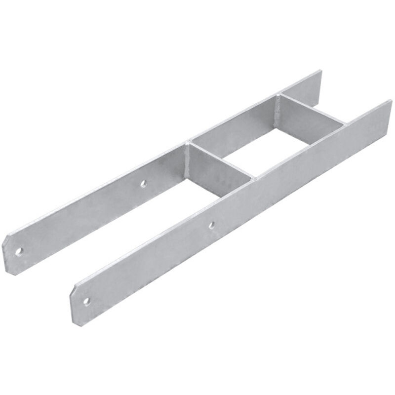 Einfeben Poteau en h Ancrage Ancrage de poteau encastré Support de poteau en h support de clôture 141MM 2 pièces