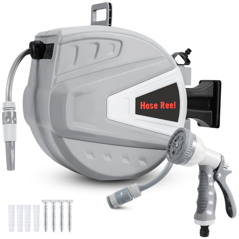 Hengda - Enrouleur Tuyau Arrosage 30M Protection contre le pliage, ultra-flexible, protection contre les uv Automatique Raccord 3/4 avec pistolet à