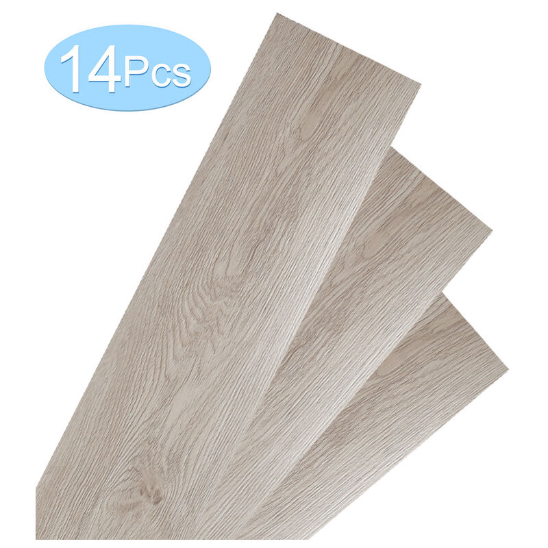 Env.2m² Sol vinyle Chêne Blanc Oak Autocollant Vinyle Stratifié - Hengda