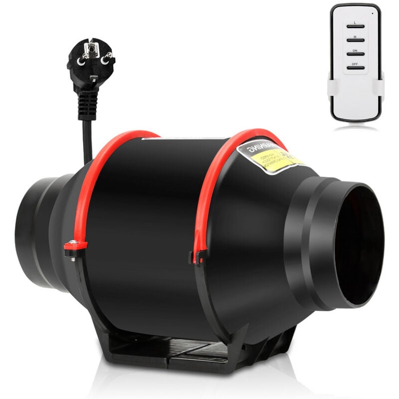 Einfeben Extracteur de conduit de Ventilateur de conduit 150mm 75W Aérateur 540m³/h avec télécommande-