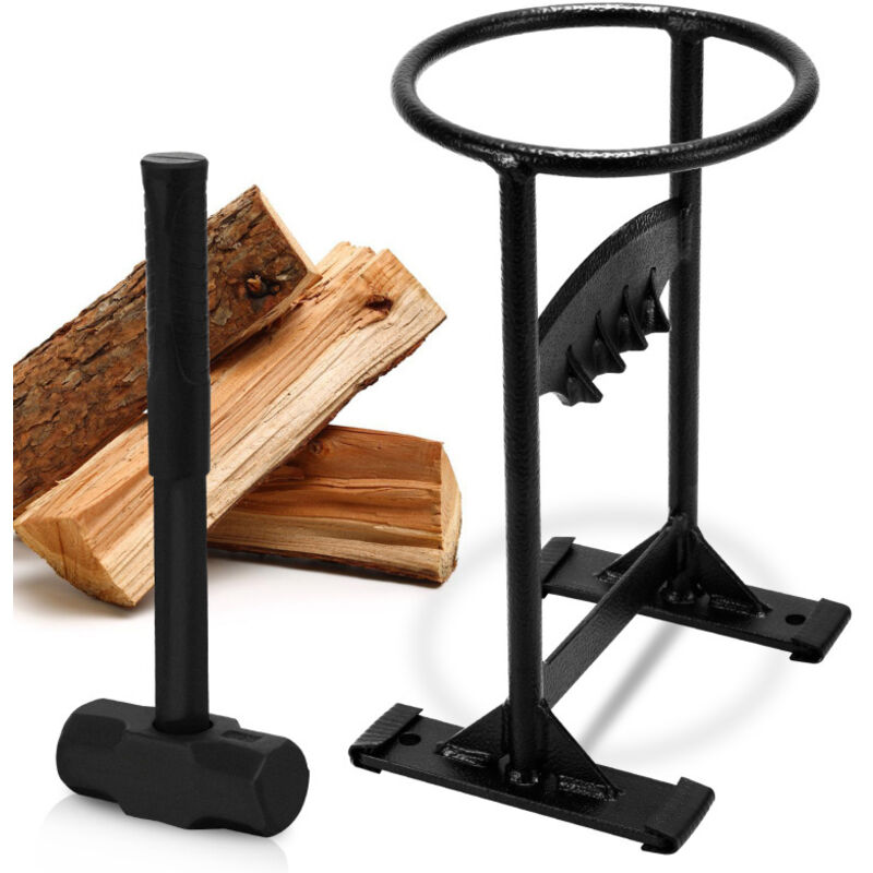 Fendeur de bois manuel avec marteau et sac Fendeur de bois portable pour la maison et le feu de camp 21x15.5x30.5cm Ø18 cm - Hengda