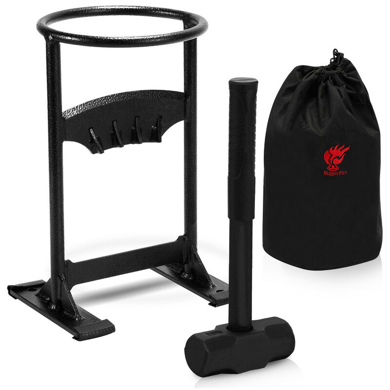 Hengda - Fendeuse à bois manuelle avec marteau et sac Fendeur de bois de chauffage manuel Cale Fendage Bois Fendeur Bois en Acier