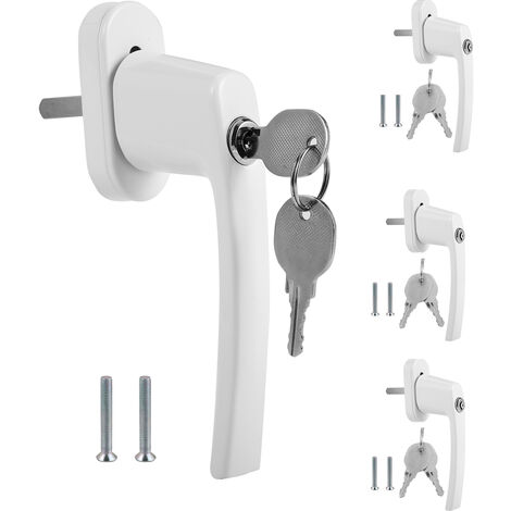 Grafner® Fenstergriff abschließbar weiß Schlüssel Fenster Griff Kindersicherung 