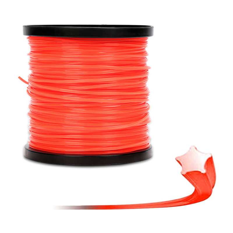 Fil de coupe 100M Fil de tonte pour débroussailleuse Nylon Roll Trimmer Orange Star 2.4mm - Hengda