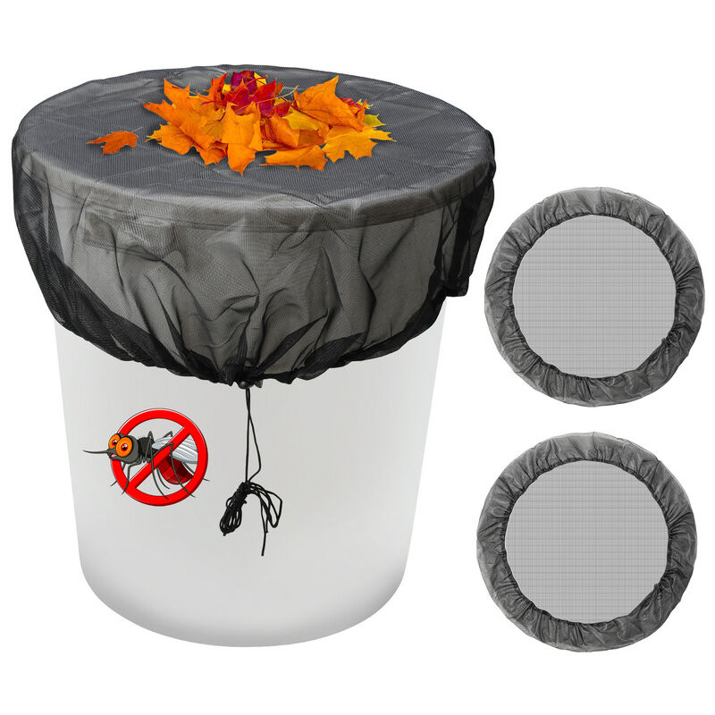 Hengda - Filet pour tonneau de pluie 2pcs housse pour tonneau 95 cm avec Réglable cordon de serrage Polyester Filet pour Baril de Pluie Noire