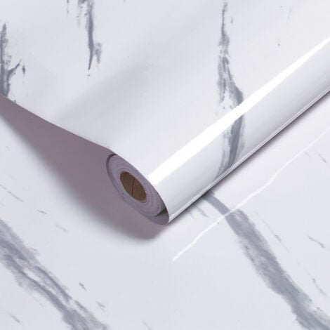 67.5 cm large Carrara Beige autocollante Effet Marbre STICKY DOS PLASTIQUE VINYLE 