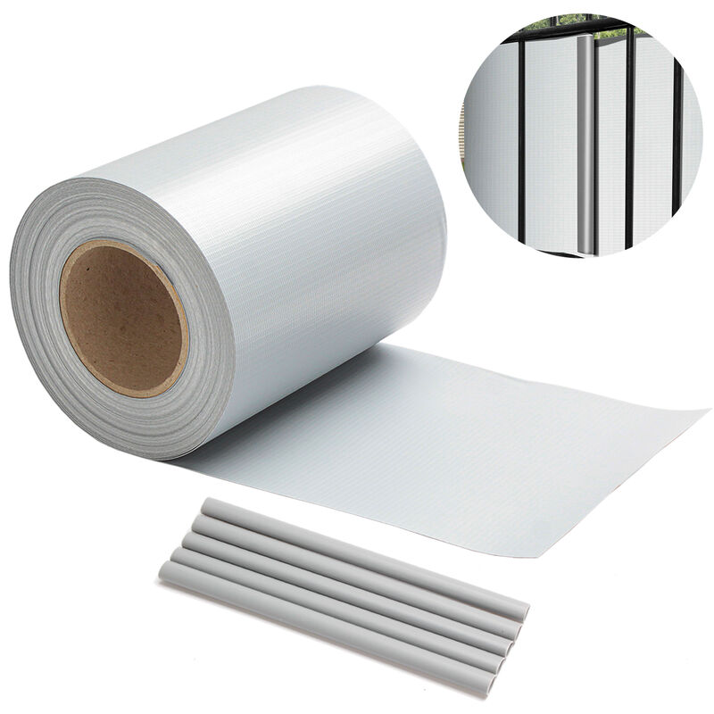 Cran d'intimité de jardin pvc Brise vue brise vent canisse et brande.2x70m.Gris - Gris - Hengda