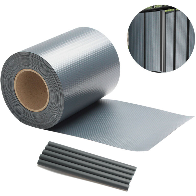 Einfeben 6x70m Écran d'intimité de jardin pvc Brise vue brise vent canisse et brande,anthracite