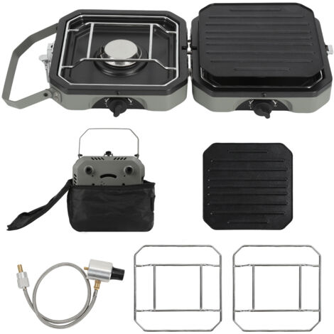 Hengda Fornello a gas pieghevole Fornello da campeggio Cucina da campeggio 2 Multi Cook Cooker Gas Grill