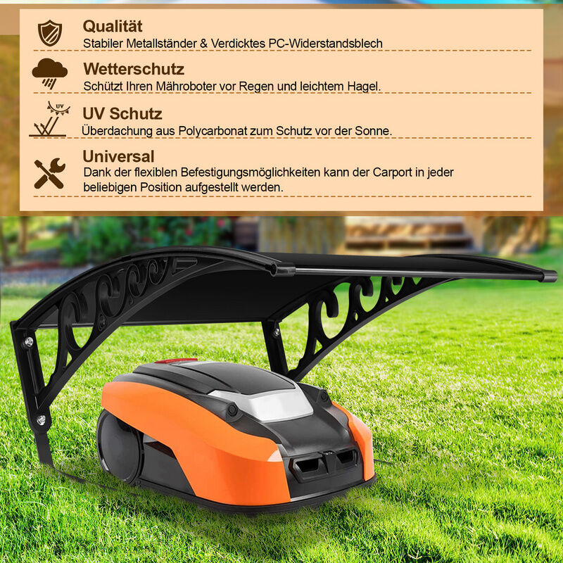 Garage pour tondeuse à gazon Toit de la tondeuse robotisée Couverture Mower Protection solaire professionnelle - Hengda