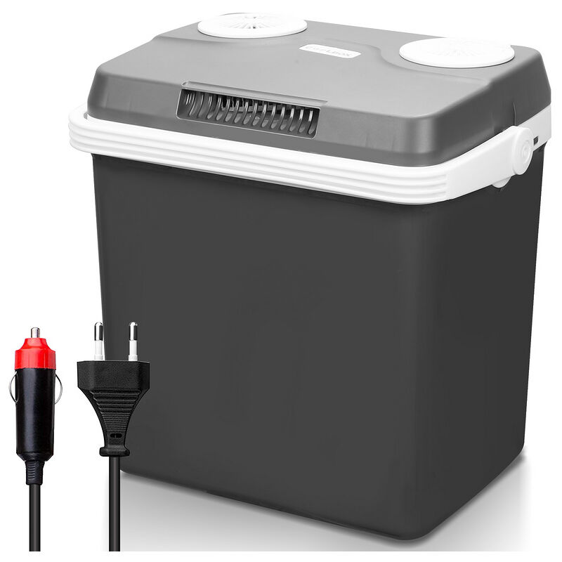 Hengda Glacière électrique 32L portable thermoélectrique A++ 12V 230V maintien froid & chaud Voiture et Camping noir