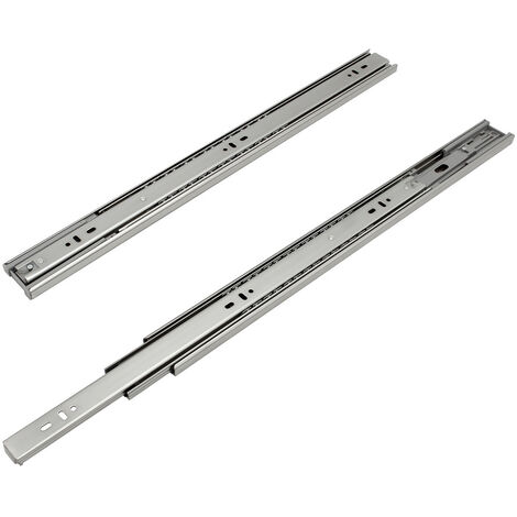 1 pair Extension de tiroir rail guidage à billes de tiroir roulement L 350 mm coulisse pour tiroir Blanc Mprofi MT®