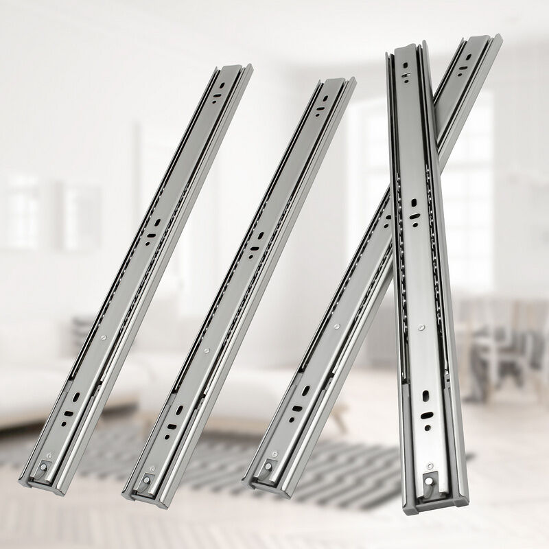 Glissières de tiroirs Coulisses pour charges lourdes softclose Coulisses à sortie totale 45mm 250mm 4X