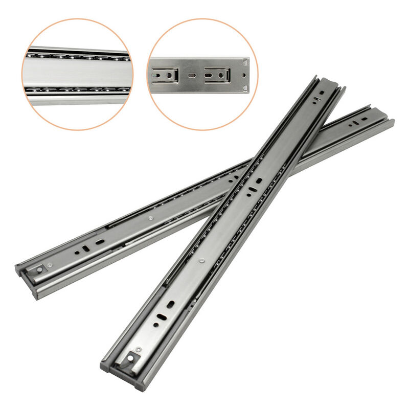 Glissières de tiroirs Coulisses pour charges lourdes softclose Coulisses à sortie totale 45mm 500mm 2X