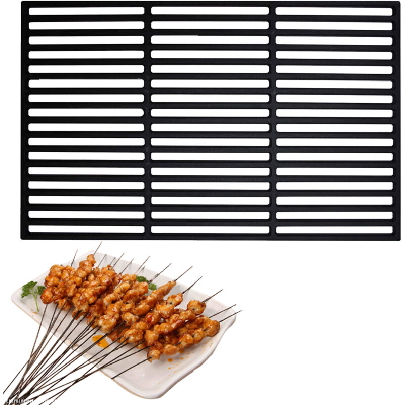 Einfeben Grille de cuisson en fonte Carrée 54x34cm émaillée Grille de barbecue Barbecue à gaz