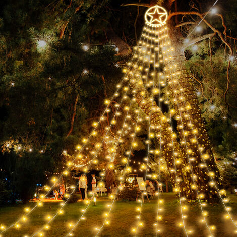 Hengda Guirlande lumineuse LED Sapin de Noël Éclairage Chambre Bush Blanc chaud - Blanc