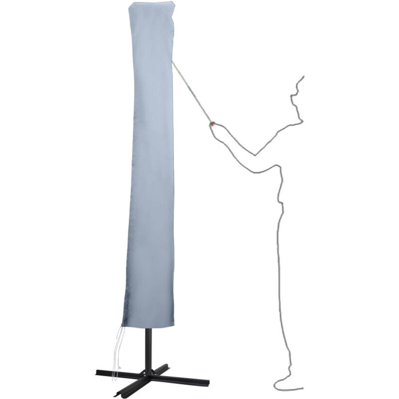 Hengda - einfeben Housse de parasol Coloris au choix Housse de protection parasol Protection uv salon de jardin balcon,gris