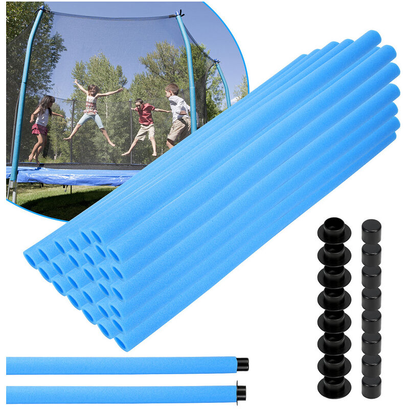 Hengda - Housse en mousse pour poteau de trampoline - 92CM (diamètre intérieur 3 cm) - Kit de tubes en mousse pour balustrade de lit de saut - Bleu