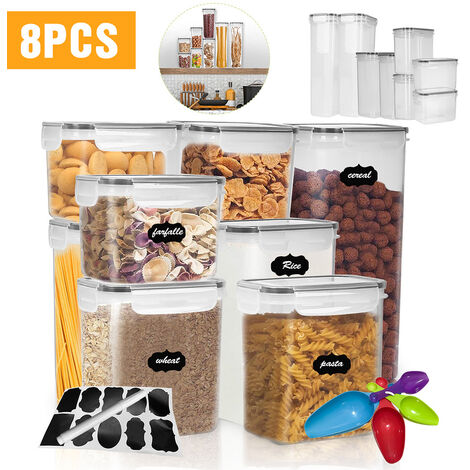 2/4/6/8pcs Organizador De Refrigerador Apilable, Contenedor De Despensa De  Cocina Transparente Con Asas