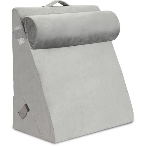 Hengda Keilkissen Lesekissen Rückenkissen Faltkeilkissen für Bett und Sofa Rückenstütze Nackenkissen Orthopädisches Bettkeil-Kissen verstellbarem abnehmbar für Sitzen. Lesen. Rückenschmerzen. Beinschm