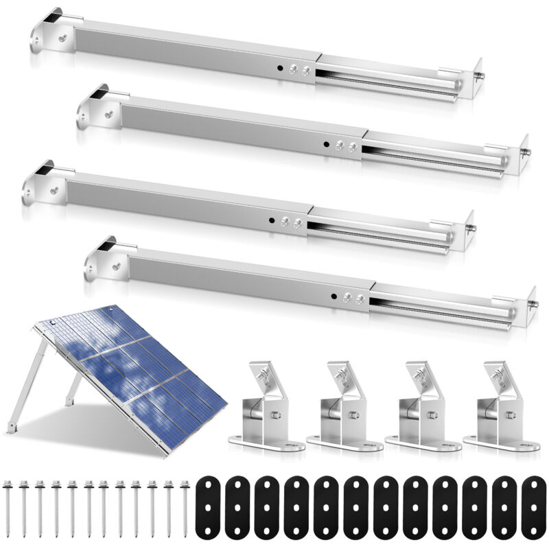 Kit de support de panneau solaire en alliage d'aluminium. résistant à la Corrosion. pour toit. 2 ensembles - Hengda