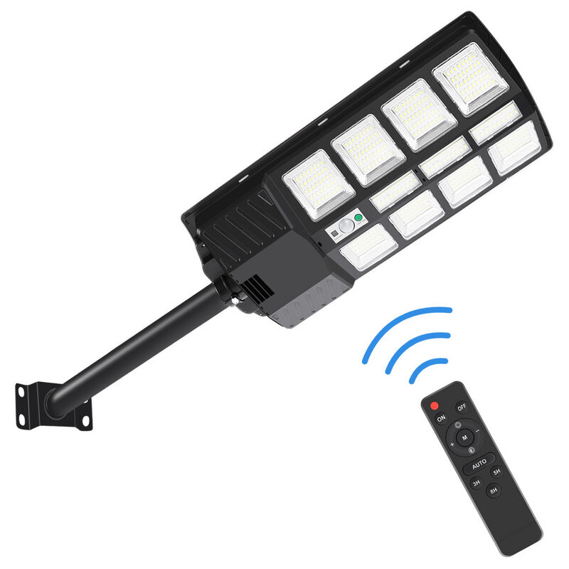 Hengda - Lampadaire solaire led avec détecteur de mouvement lampadaire blanc projecteur 400W